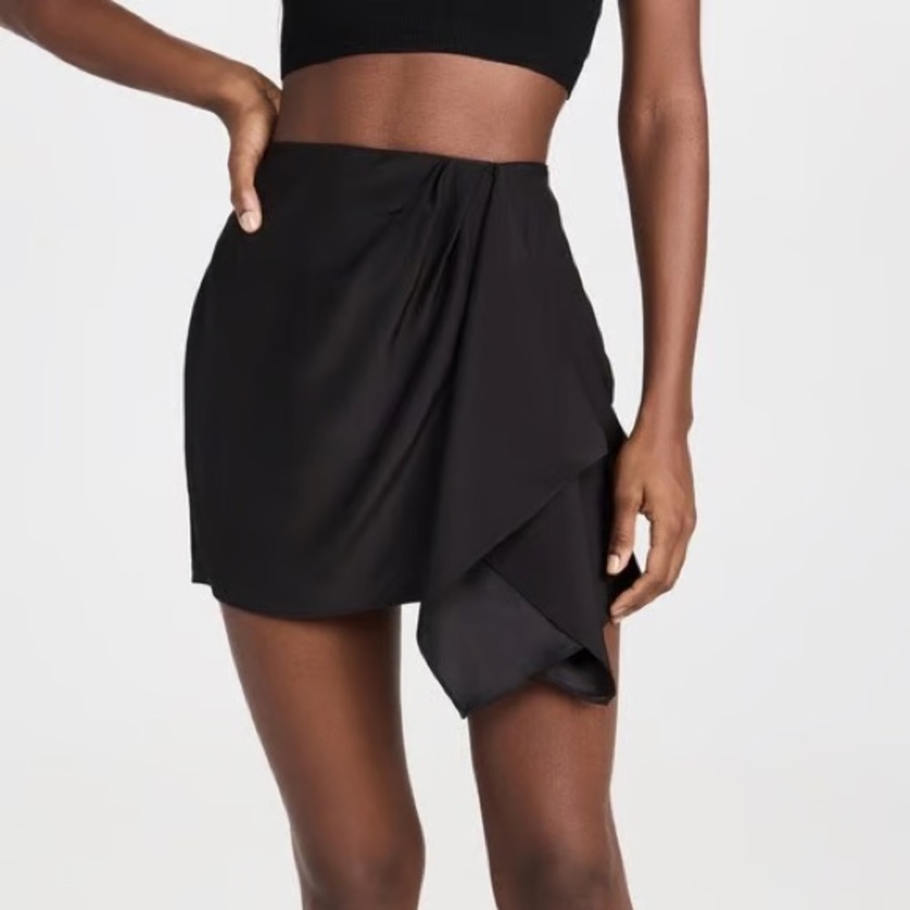Gauge81 Black Mini Skirt 100% Silk NWT